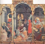 Fra Filippo Lippi, The Osservanza Master The Birth of the Virgin,with other Scenes of her Life